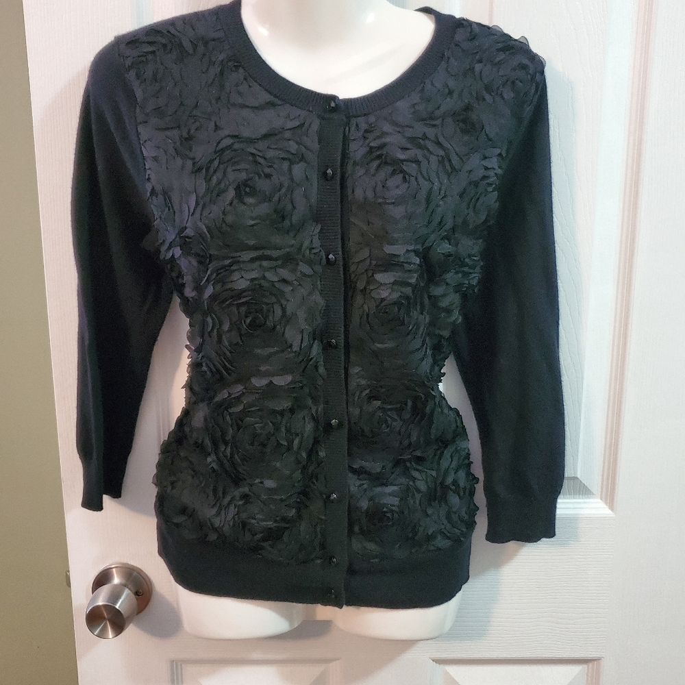 Black cardigan
